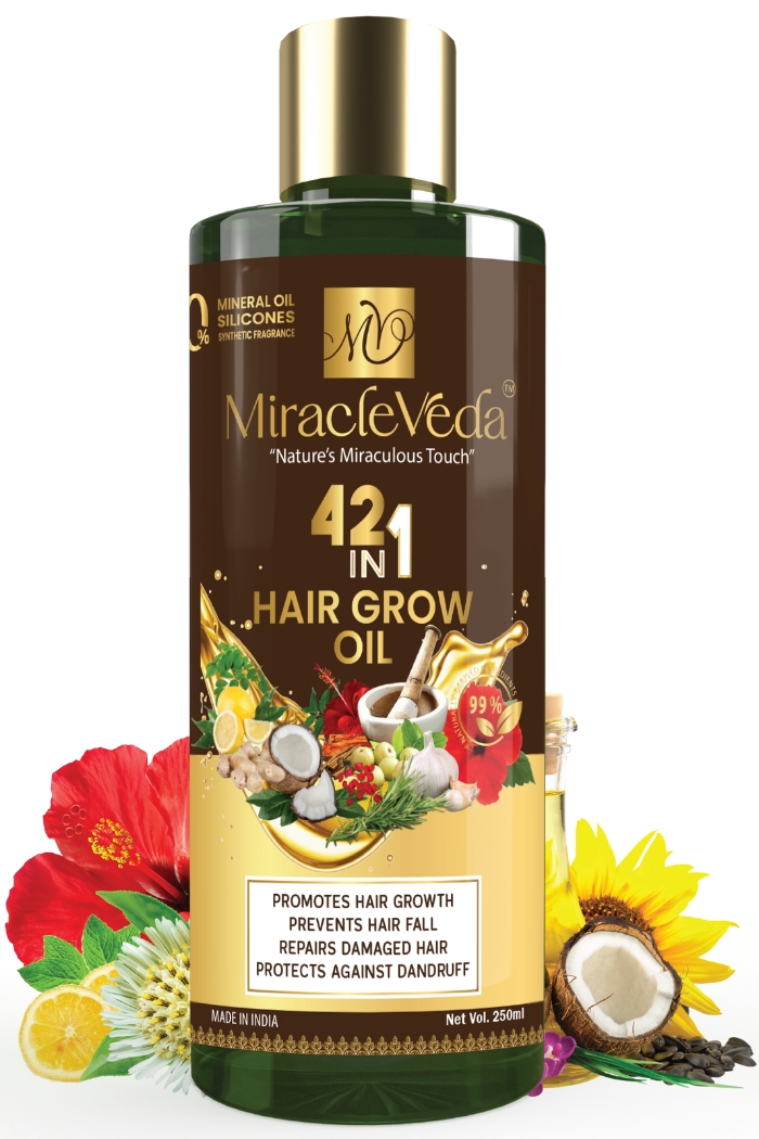 Hair oil for hair growth, Hair fall control & Regrowth- Miracle Veda