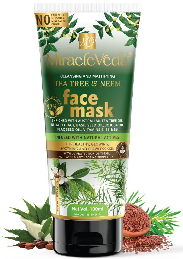 Tea Tree Face Pack with Neem Basil Miracleveda